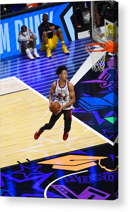 Atlanta Acrylic Print featuring the photograph 2021 NBA All-Star - AT&T Slam Dunk Contest by Scott Cunningham