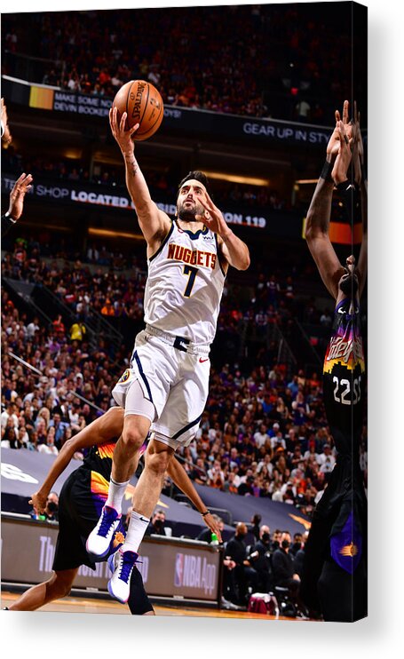 Playoffs Acrylic Print featuring the photograph 2021 NBA Playoffs - 	Denver Nuggets v Phoenix Suns by Barry Gossage