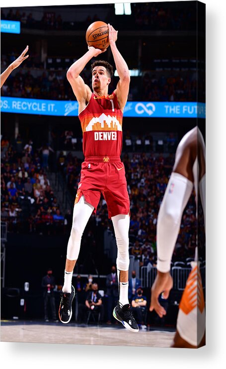 Michael Porter Jr Acrylic Print featuring the photograph 2021 NBA Playoffs - 	Phoenix Suns v Denver Nuggets by Barry Gossage