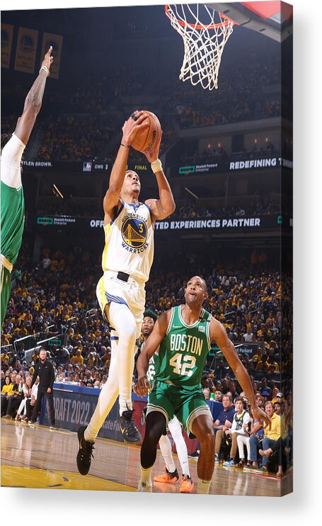 Jordan Poole Acrylic Print featuring the photograph 2022 NBA Finals - Boston Celtics v Golden State Warriors by Nathaniel S. Butler
