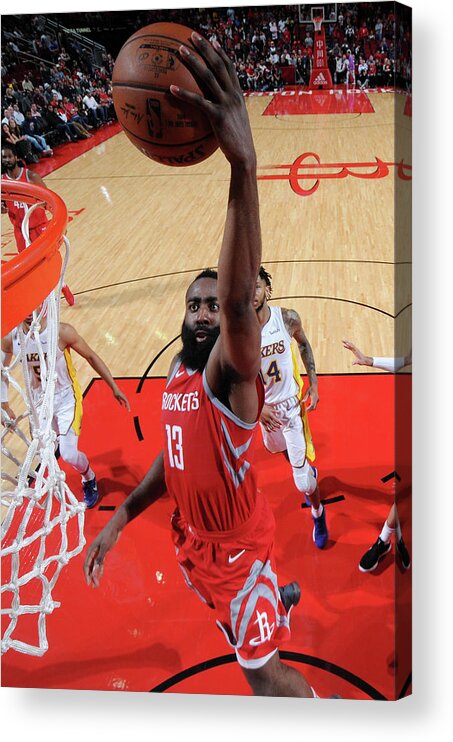 Nba Pro Basketball Acrylic Print featuring the photograph James Harden by Bill Baptist