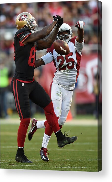 People Acrylic Print featuring the photograph Arizona Cardinals v San Francisco 49ers #22 by Thearon W. Henderson