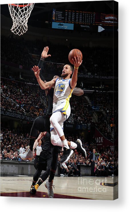 Stephen Curry Acrylic Print featuring the photograph Stephen Curry by Nathaniel S. Butler