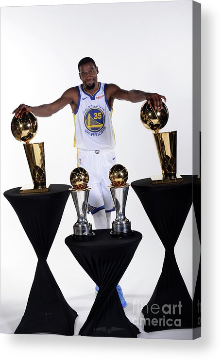 Media Day Acrylic Print featuring the photograph Kevin Durant by Noah Graham