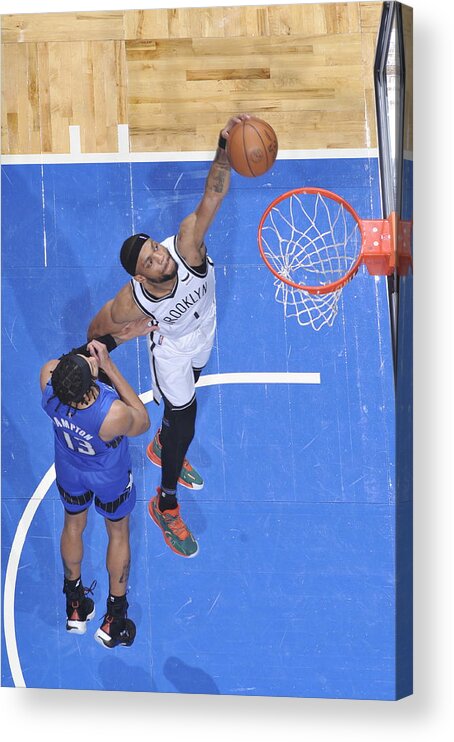 Nba Pro Basketball Acrylic Print featuring the photograph Brooklyn Nets v Orlando Magic by Fernando Medina