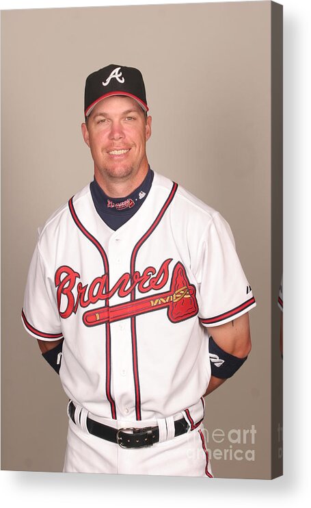 Media Day Acrylic Print featuring the photograph Chipper Jones #3 by Tony Firriolo