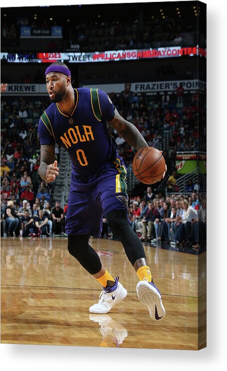 Smoothie King Center Acrylic Print featuring the photograph Demarcus Cousins by Layne Murdoch