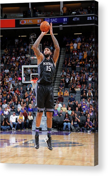 Demarcus Cousins Acrylic Print featuring the photograph Demarcus Cousins by Rocky Widner