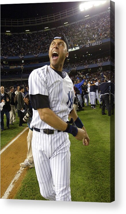 People Acrylic Print featuring the photograph Derek Jeter by Ezra Shaw