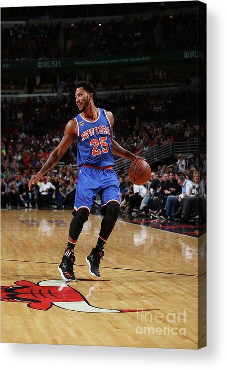 Derrick Rose Acrylic Print featuring the photograph Derrick Rose #3 by Gary Dineen