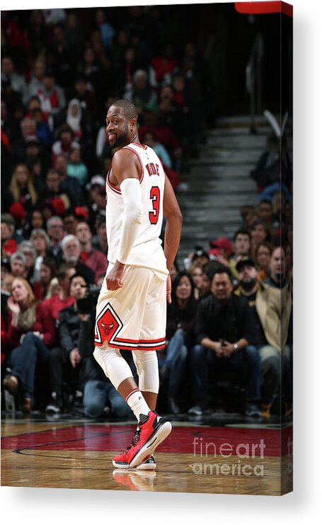Nba Pro Basketball Acrylic Print featuring the photograph Dwyane Wade by Gary Dineen