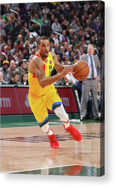 Nba Pro Basketball Acrylic Print featuring the photograph George Hill by Gary Dineen