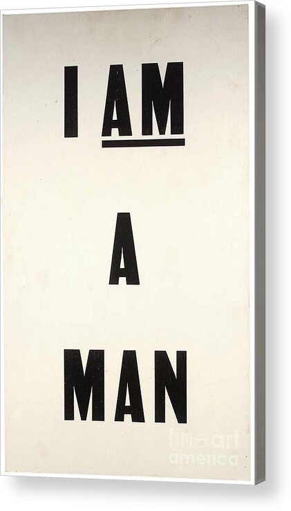 I Am A Man Acrylic Print featuring the painting I Am A Man by Baltzgar