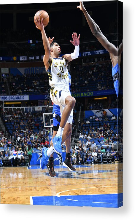 Nba Pro Basketball Acrylic Print featuring the photograph Indiana Pacers v Orlando Magic by Gary Bassing