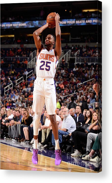 Mikal Bridges Acrylic Print featuring the photograph Ricky Rubio #3 by Barry Gossage