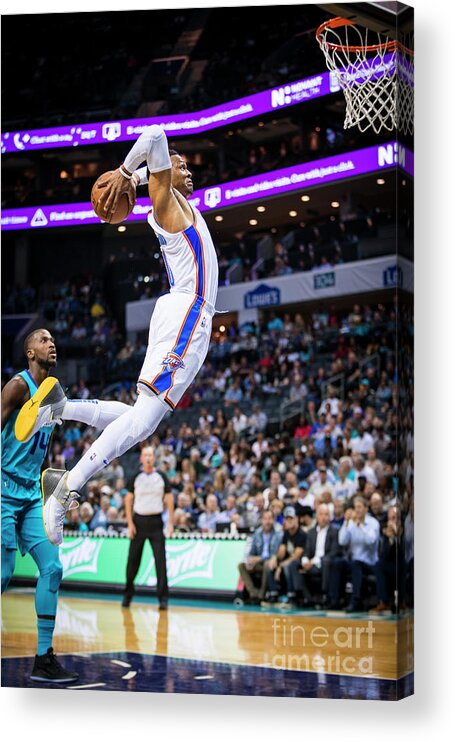 Nba Pro Basketball Acrylic Print featuring the photograph Russell Westbrook #3 by Zach Beeker