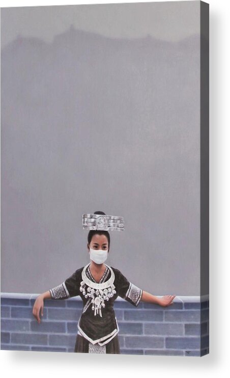 Realism Acrylic Print featuring the painting Shades Of High Gray #3 by Zusheng Yu