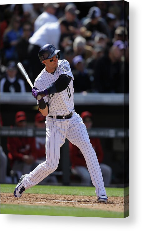 Shortstop Acrylic Print featuring the photograph Troy Tulowitzki by Doug Pensinger