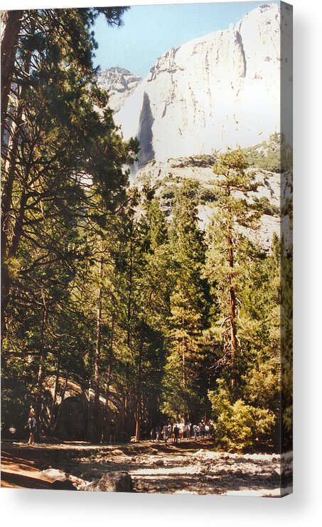 Yosemite Acrylic Print featuring the mixed media Yosemite by Asbjorn Lonvig