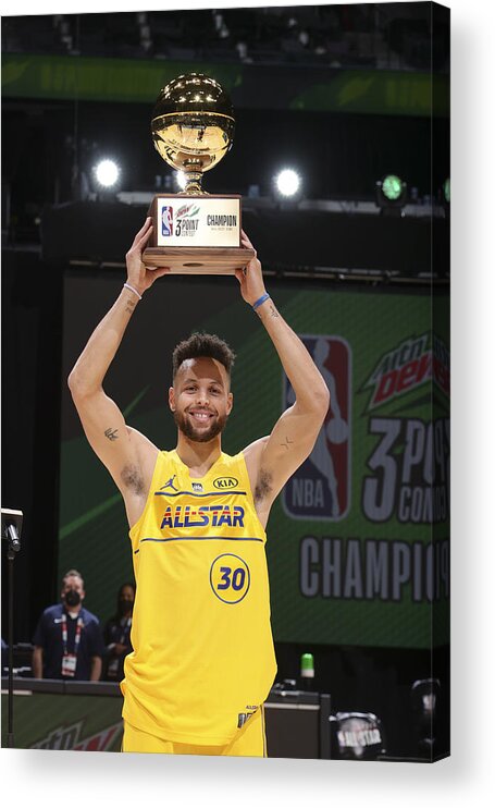 Stephen Curry Acrylic Print featuring the photograph Stephen Curry #31 by Nathaniel S. Butler