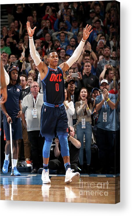Russell Westbrook Acrylic Print featuring the photograph Russell Westbrook #32 by Layne Murdoch