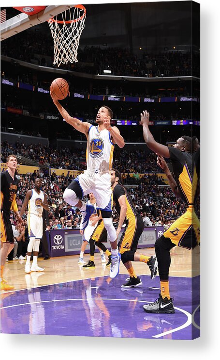 Nba Pro Basketball Acrylic Print featuring the photograph Stephen Curry by Andrew D. Bernstein