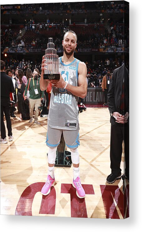 Stephen Curry Acrylic Print featuring the photograph Stephen Curry #38 by Nathaniel S. Butler