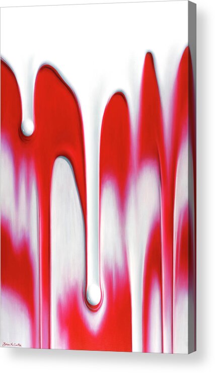 Red Acrylic Print featuring the painting Carmine by Brian McCarthy