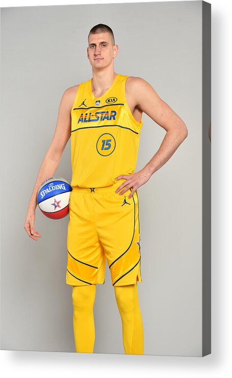 Nikola Jokic Acrylic Print featuring the photograph 2021 NBA All-Star - Portraits by Jesse D. Garrabrant