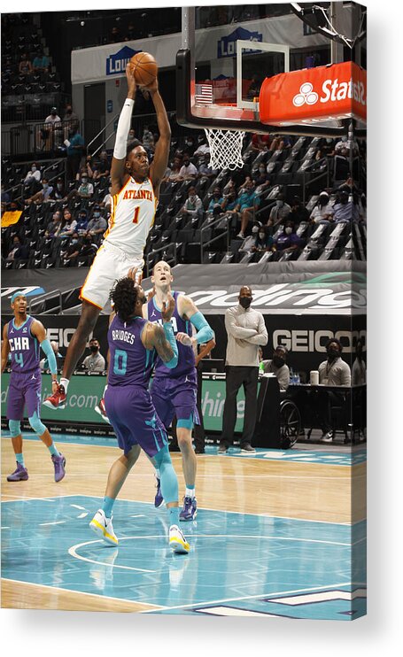 Nba Pro Basketball Acrylic Print featuring the photograph Atlanta Hawks v Charlotte Hornets by Kent Smith