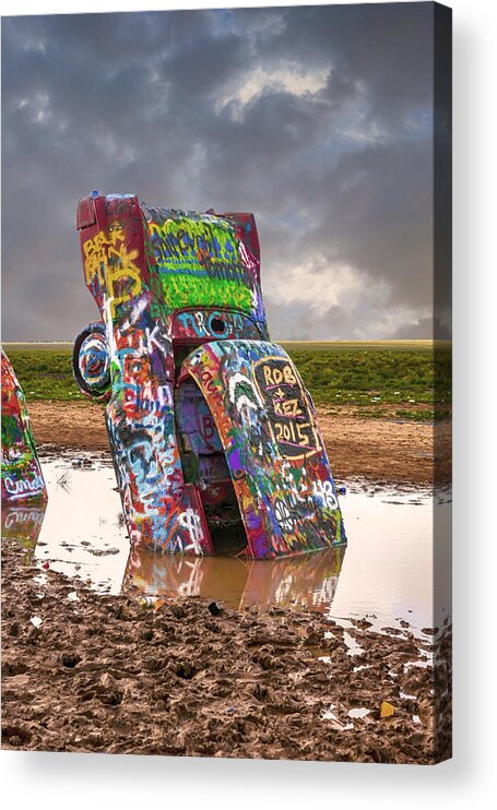 Cadillac Ranch Acrylic Print featuring the photograph Cadillac Ranch #4 by Chris Smith