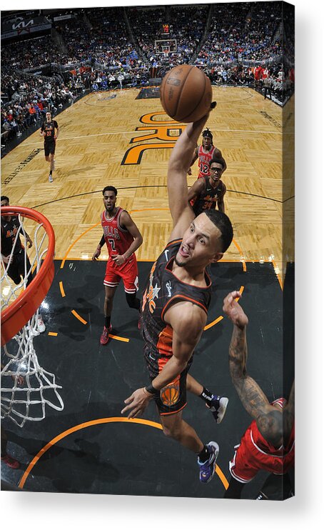 Jalen Suggs Acrylic Print featuring the photograph Chicago Bulls v Orlando Magic by Fernando Medina
