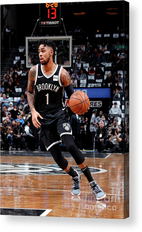 Nba Pro Basketball Acrylic Print featuring the photograph D'angelo Russell by Nathaniel S. Butler