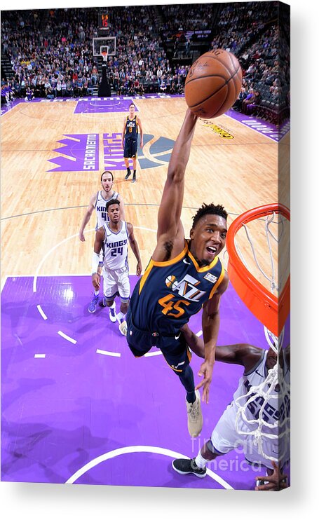 Donovan Mitchell Acrylic Print featuring the photograph Donovan Mitchell by Rocky Widner
