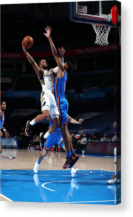 Cassius Stanley Acrylic Print featuring the photograph Indiana Pacers v Oklahoma City Thunder #4 by Zach Beeker