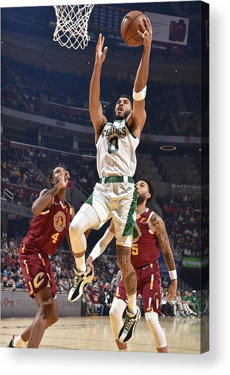 Nba Pro Basketball Acrylic Print featuring the photograph Jayson Tatum by David Liam Kyle