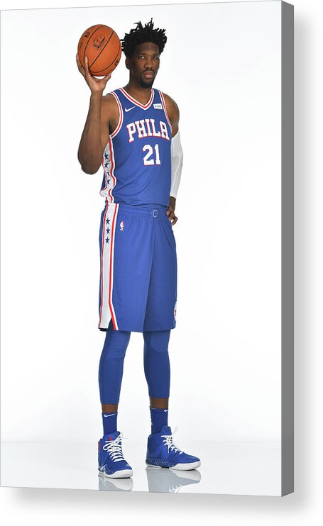 Media Day Acrylic Print featuring the photograph Joel Embiid by Jesse D. Garrabrant