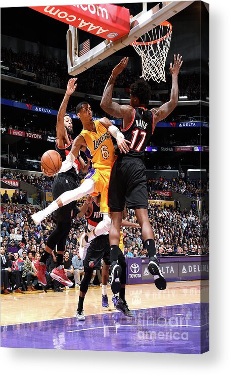 Nba Pro Basketball Acrylic Print featuring the photograph Jordan Clarkson by Andrew D. Bernstein