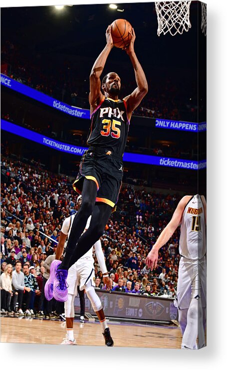 Nba Pro Basketball Acrylic Print featuring the photograph Kevin Durant #4 by Barry Gossage
