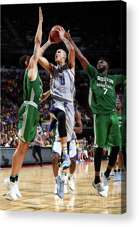 Nba Pro Basketball Acrylic Print featuring the photograph Kyle Kuzma by Garrett Ellwood