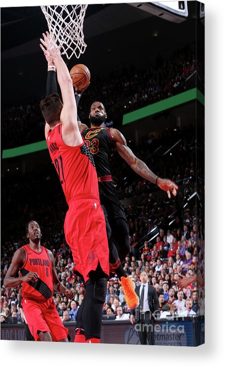 Lebron James Acrylic Print featuring the photograph Lebron James #4 by Sam Forencich
