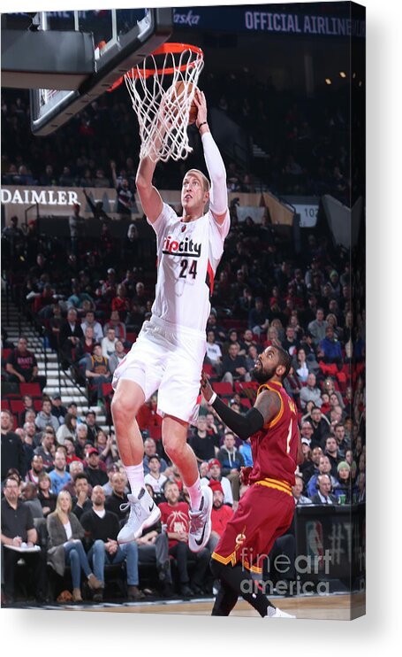Nba Pro Basketball Acrylic Print featuring the photograph Mason Plumlee by Sam Forencich