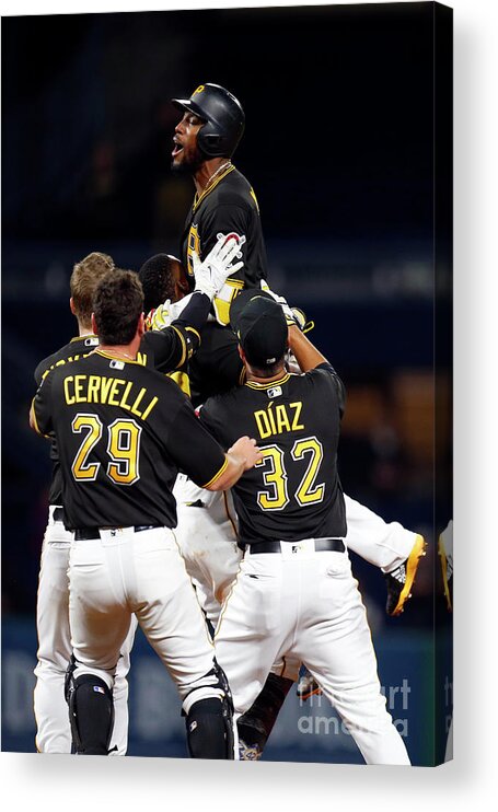 People Acrylic Print featuring the photograph Starling Marte #4 by Justin K. Aller