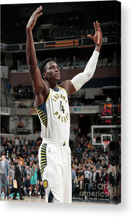 Nba Pro Basketball Acrylic Print featuring the photograph Victor Oladipo by Ron Hoskins