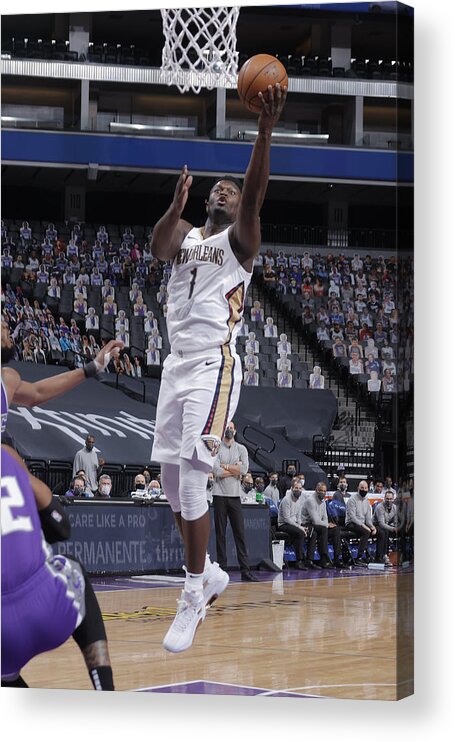 Nba Pro Basketball Acrylic Print featuring the photograph Zion Williamson by Rocky Widner