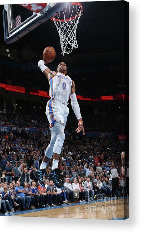 Russell Westbrook Acrylic Print featuring the photograph Russell Westbrook #44 by Layne Murdoch
