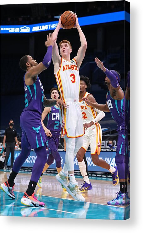 Nba Pro Basketball Acrylic Print featuring the photograph Atlanta Hawks v Charlotte Hornets by Brock Williams-Smith