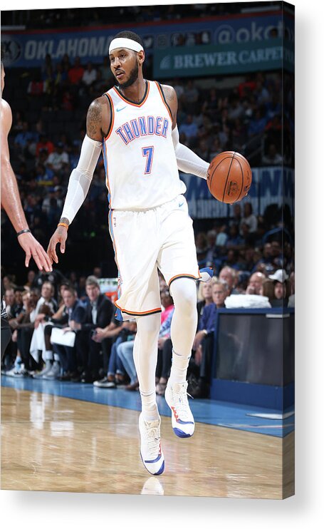 Carmelo Anthony Acrylic Print featuring the photograph Carmelo Anthony by Layne Murdoch