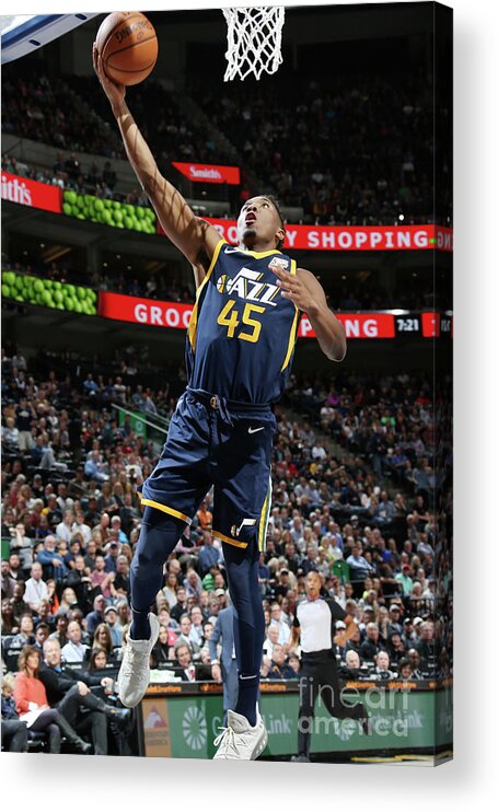 Nba Pro Basketball Acrylic Print featuring the photograph Donovan Mitchell by Melissa Majchrzak