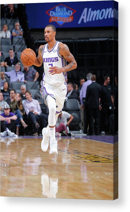 Nba Pro Basketball Acrylic Print featuring the photograph George Hill by Rocky Widner